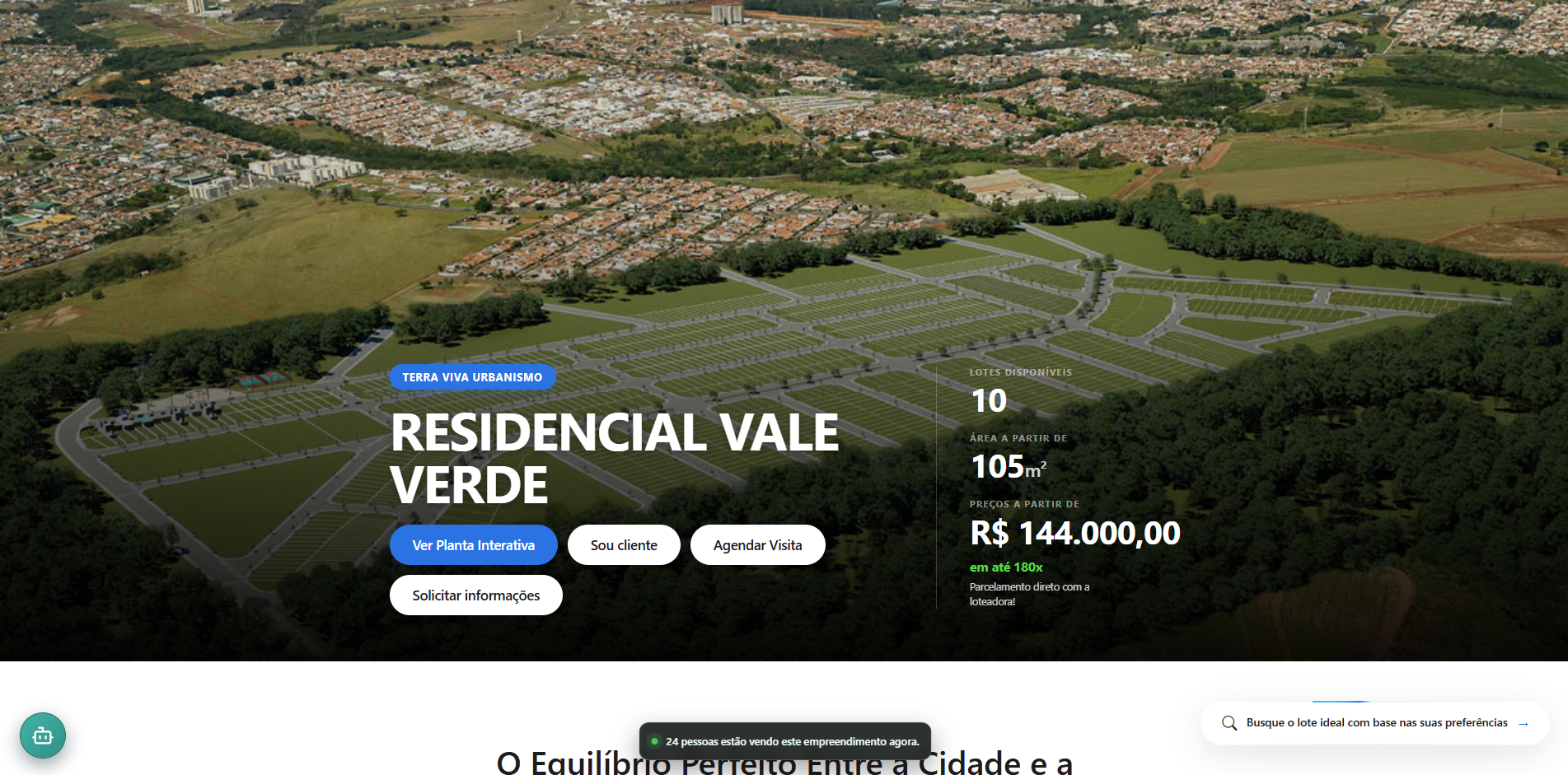 Visao principal do empreendimento na Lotio